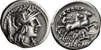 Ancient Roman Denarius Cn. Domitius Ahenobarbus. Denarius -