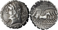Ancient Roman Denarius Dacian Imitation: obverse of L. Scipio Asiagenus, reverse of Ti. Claudius Nero. Denarius -