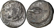 Ancient Greek Alexandria Diobol Sicily, Leontini. Alexandria Diobol -