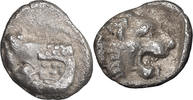 Ancient Greek Archaic Tetartemorion Caria, Halicarnassus. Archaic Tetartemorion -