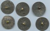 RDR Österreich 10 Kreuzer 1791-1815 GX606 - 6 Stück Silber-Knöpfe Lot - Originalmünzen Leopold II. - Franz II. TTB