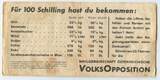 Österreich 2.Republik 1945-2001 Werbebanknote Nationalratswahlen 1966 GB733 - Wahlgemeinschaft Österreichische Volksopposition - Wahlen 1953 Gebrauchte Erhaltung