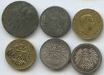 Deutsches Reich Kaiserreich Preussen Weimar Spielgeld Lot 3 Reichsmark + 5 andere nd. 1925 M#6422 - 6 Stück Spielmarken Rechenpfennige TTB-SUP, Prägefehler