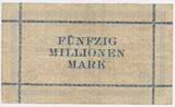 Deutsches Reich Weimar 50 Million Mark Gutschein Banknote Inflation 1923 GB037 - Stadt- und Landkreis Aachen - Notgeld Paper Money Germany Gebrauchte Erhaltung