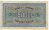 Deutsches Reich Weimar Bayern Fünftausend Mark Banknote Inflation 1922 GB268 - Bayerische Notenbank München - Gutschein Notgeld Paper Money Germany Gebrauchte Erhaltung