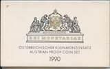 Österreich Offizieller Kursmünzensatz 1990 GN1059 - Original KMS Proof Coin Mint Set Austria FB in Original Box