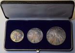 Österreich Silbermedailllen Lot 3 Stück 1976 GN664 - Drei tolle Silbermedaillen Olympiade Innsbruck SPL in original Box