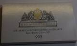 Österreich 2.Republik Offizieller Kursmünzensatz 1993 GN835 - Original Kursmünzsatz KMS Coin Mint Set Austria Unzirkuiert in Original Box