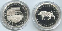 Silbermedaille GY246 - Europäisches Parlament Euro Stier Feinsilber 999 -