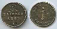 Italien Roman Republic Ancona 1 Baiocco G1537 - Papst Pius IX. 1846-1878 Bronzeguss -
