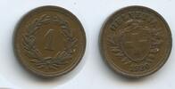 1 Rappen G3274 - Switzerland KM#3.2 Suisse Helvetia Schweiz -