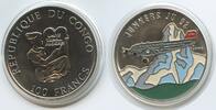 Kongo Republik 100 Francs M#5019 - Junkers JU52 Matterhorn Schweiz - Congo Republic Unzirkuiert, coloriert -