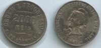 2000 Reis G12671 - Brasilien KM#508 RAR Liberty Silber Brazil Brésil -