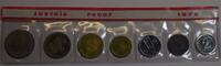 KMS GN841 - Austria Official Coins Mint Set UNC - 7 Coins KMS Österreich -