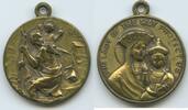 Medaille M3564 - Our Lady of the way Protect Us Saint Christopher Religion -