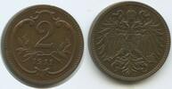 2 Heller G14959 - Austria KM#2801 XF-UNC Franz Joseph I.1848-1916 -