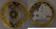  GN1188 -   Euro Gigant 1999-2009 - 10 Jahre Euro Währung Goldauflage Medaille 1999-2009 