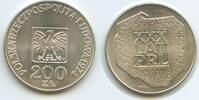 Polen 200 Zlotych Silber H0798 - 30 Jahre Volksrepublik Poland -