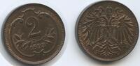 2 Heller G4004 - Österreich KM#2801 XF RAR Franz Joseph I. 1848-1916 -
