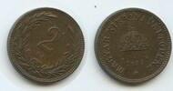 2 Filler G4043 - Österreich Ungarn TOP KM#481 Franz Joseph I. 1848-1916 -