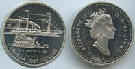 One Dollar GS338 - Kanada KM#179 Schiff Frontenac Proof Silber -