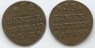 Denier G14158 - Brunswick-Wolfenbuttel 1 KM#948 Scarce Karl I.1735-1780 -