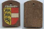 A1016 - Toller alter Anhänger aus Leder Kärnten Wappen -