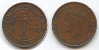 Ceylon 1 Cent G6580 - King George VI. Sri Lanka -