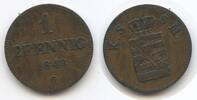 Sachsen-Albertinische Linie 1 Pfennig M#6681 - König Friedrich August II. 1836-1854 -