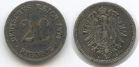 Deutsches Reich Kaiserreich 20 Pfennig G10290 - Wilhelm I. 1871-1888 Germany Empire -