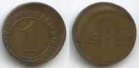 Deutsches Reich Weimar 1 Rentenpfennig Fehlprägung M#6031 - Stark dezentriert -