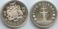 Barbados 5 Dollars Silber GS366 - Muschelbrunnen - Elizabeth II. -