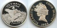 Cook Inseln 2 Dollars Silber G0490 - Adler Olympic National Park Cook Islands Elizabeth II. -