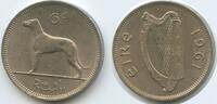 Irland 6 Pence (6 Pingin / 1 Reul) G6413 - Hund Ireland Éire -