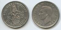 Großbritannien One Shilling Zeitgenössische Fälschung H1423 - Scottish crest George VI. 1936-1952 Great Britain United Kingdom -