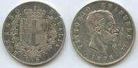 5 Lire Silber 1878 R Rom Italien Königreich M#1019 - Vittorio Emanuele II. 1861-1878 Italy Sehr schön