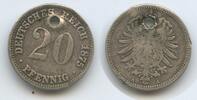 Deutsches Reich Kaiserreich 20 Pfennig Silber G10416 - Germany Empire Wilhelm I. 1871-1888 -