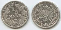 ½ Mark Silber 1908 G Karlsruhe Deutsches Reich Kaiserreich M#6818 - RAR Germany Empire Sehr Schön +