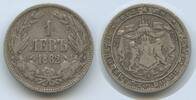 Bulgarien Fürstentum 1 Lev Silber H0515 - Alexander I. 1879-1886 Bulgaria -