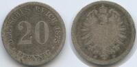 Deutsches Reich Kaiserreich 20 Pfennig Silber G10211 - Germany Empire Wilhelm I. 1871-1888 -