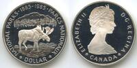 Kanada 1 Dollar 1985 M#2021 - National Parks Elch Silber Canada FB