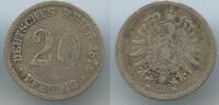 Deutsches Reich Kaiserreich 20 Pfennig Silber M#6133 - Germany Empire Munich -