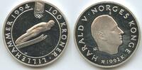 Norwegen 100 Kroner Silber GB1401 - Olympiade 1994 Lillehammer Ski Jumping Norway -