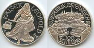 Österreich 2.Republik 100 Schilling Silber PA246 - Kaiser Leopold I. Proof Austria -