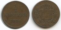 Bayern ½ Kreuzer 1856 G6847 - Maximilian II. 1848-1864 Kingdom of Bavaria TTB