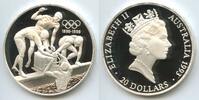 Australien Australia 20 Dollars Silber G2401 - Schwimmer 100 Years Olympic Games 1896-1996 Proof -