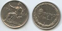 Italien Königreich 1 Lira G12512 - Vittorio Emanuele III. 1900-1946 RARES JAHR Italy Italia -