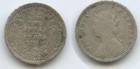 Indien Britisch 2 Annas Silber H0613 - Queen Victoria 1837-1901 India British -