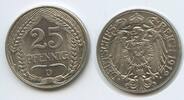 Deutsches Reich Kaiserreich 25 Pfennig G4633 - Wilhelm II. 1888-1918 Germany Empire Munich -