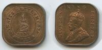 Straits Settlements Singapur Malaysia ½ Cent G6055 - King George V. RAR British India Government -
